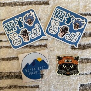 Dutch Bros Blue and Black Sticker Collection